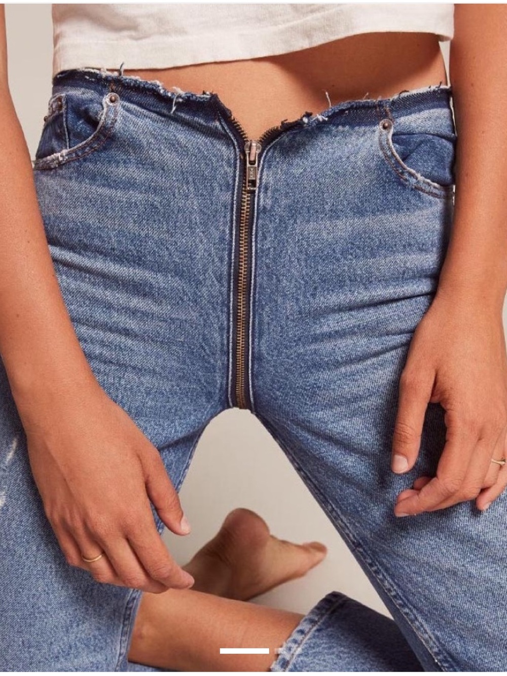 Reformation Zipper Jeans